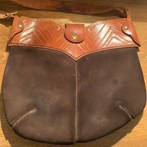 Vintage handmade leather boho bag